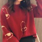 Jingle Bell Print Sweater