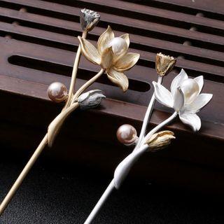 Faux Pearl Floral Hair Stick