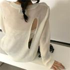 Irregular Knit Top White - One Size