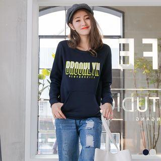 Brooklyn Graphic Boxy Fleecy Pullover