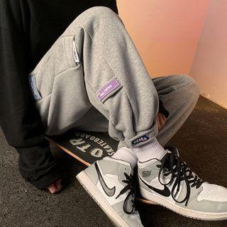 Applique Fleece Lined Harem Pants