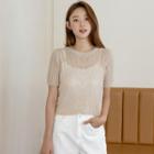 Perforated Summer Cable-knit Top
