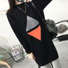 Triangle Print Sweater Dress
