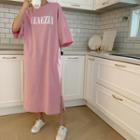 Venezia Letter Long T-shirt Dress