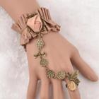 Corsage Accent Pleated Ring Bracelet