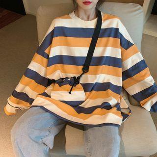 Set: Striped Sweatshirt + Pouch