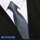 Genuine Silk Patterned Neck Tie Zsld008 - Black - One Size
