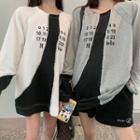 Long-sleeve Mock Two-piece Printed T-shirt
