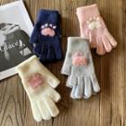 Cat Paw Knit Gloves