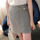 Inset-short Hoop-detail Miniskirt