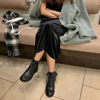Cowhide Short Military Boots