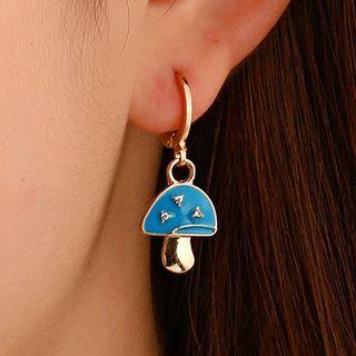 Mushroom Glaze Alloy Dangle Earring