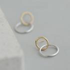 925 Sterling Silver Circle Earrings As Figure Shown - One Size