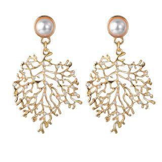 Rhinestone Carol Earring 1 Pair - Gold - One Size
