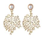 Rhinestone Carol Earring 1 Pair - Gold - One Size