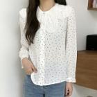 Lace Dotted Oversize Blouse