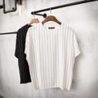 Short-sleeve Pinstriped T-shirt