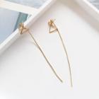 Alloy Triangle Fringed Earring 1 Pair - Stud Earring - One Size