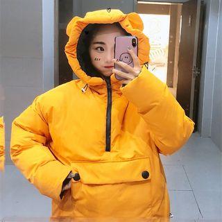 Hooded Half-zip Puffer Jacket