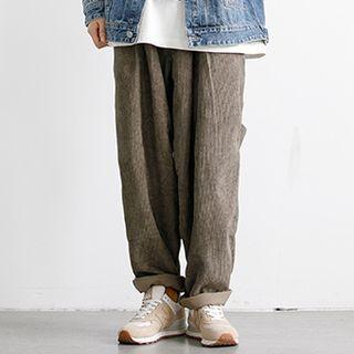Pocket Detail Corduroy Pants