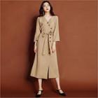 Tie-waist Button-front Dress