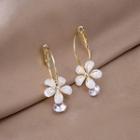 Rhinestone Acrylic Flower Dangle Earring E3219 - As Shown In Figure - One Size