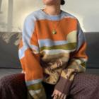 Sunset Printed Long Sleeve Sweater