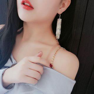 Sequined Fringed Earring