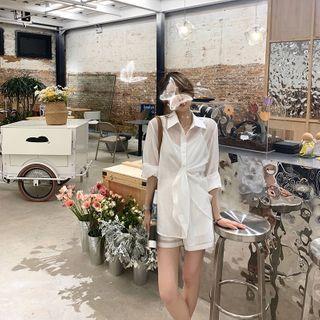 Set : Long-sleeved Shirt + Vest + Shorts
