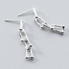 925 Sterling Silver Chain Dangle Earring 1 Pair - Silver - One Size