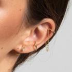 Chained Alloy Cuff Earring 1 Pc - Gold - One Size