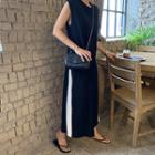 Sleeveless Slashed Long Dress