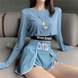 Cropped Loose-fit Top / Crop Tank Top / Layered Shorts