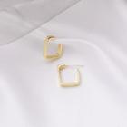 Alloy Square Earring 1 Pair - E2571 - As Shown In Figure - One Size