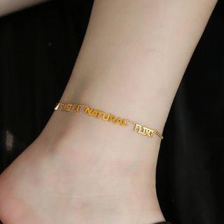 Lettering Anklet Anklet - Gold - One Size