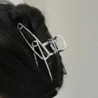Safety Pin Alloy Hair Clamp 1pc - 2786a - Silver - One Size