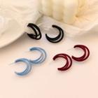 Open-hoop Moon Earring