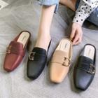 Lettering Loafer Mules