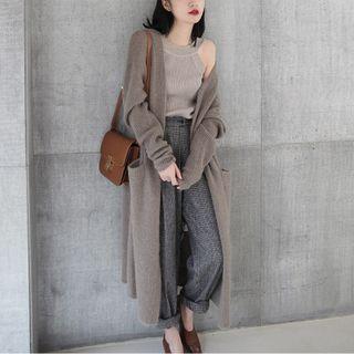 Plain Midi Cardigan