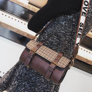 Houndstooth Satchel