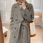 Double-breasted Plaid Woolen Jacket