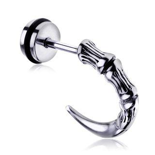 Stainless Steel Fang Earring Silver - One Size