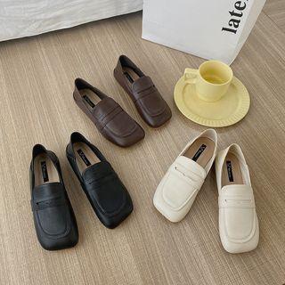 Square Toe Flat Loafers