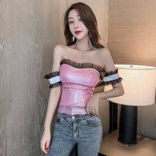 Glitter Off-shoulder Top