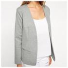 Open Front Plain Blazer