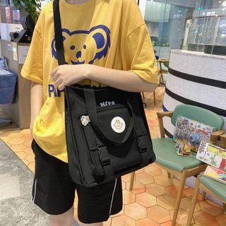 Buckled Nylon Tote Bag