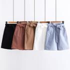 Plain Shorts With Sash