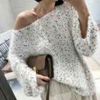 Dotted Sweater White - One Size