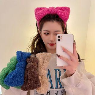 Bow Faux Shearling Headband