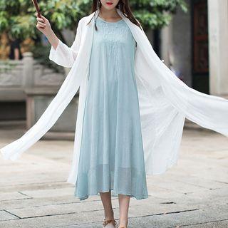 Chinese Knot Button Long Light Jacket